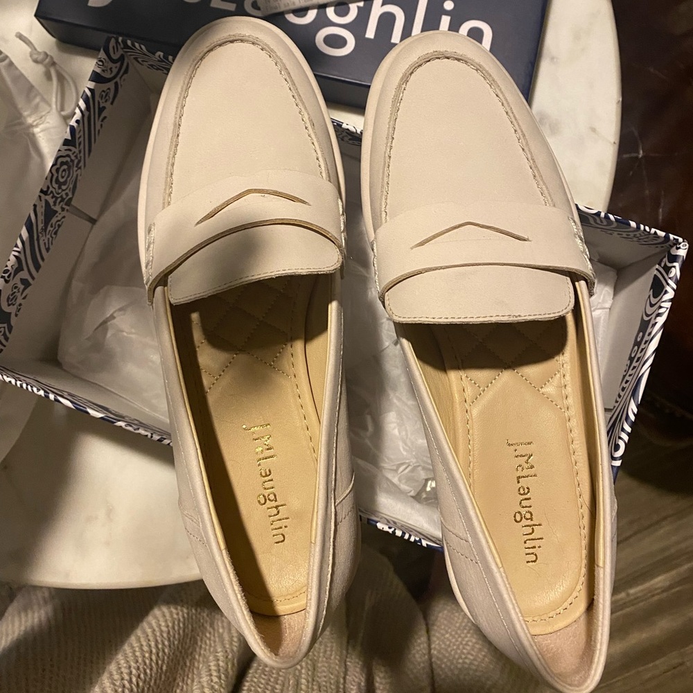 Cream loafers